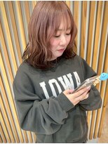 ヘアデザイン ソラ(Sola)&nbsp;大人可愛いゆるふわチョコレートベージュレイヤーボブ20代30代