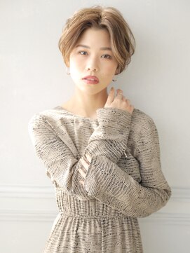 アビエクレール 河内花園(abije claire) 長め前髪のショート★20代30代50代 髪質改善