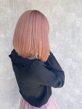 ラウブロッサム 大宮西口店(Lau Blossom) ピンクベージュミルクティーベージュブリーチカラーダブルカラー