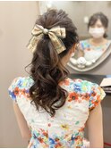 ガーリーポニー　ヘアセット