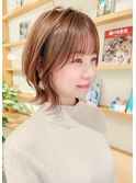 大人可愛い小顔30代40代50代◎大人ナチュラルレイヤーボブモテ髪