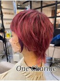 シアモーブpink×イヤリングカラーヴァイオレット