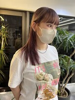 ネルケ 立川(nelke)&nbsp;顔周りの遊びが可愛い長めミディ_ラベンダーフルバング