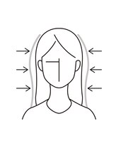 「PIECE CUT」の特徴5    「小顔効果が持続します - 骨格補正のテクニック -」