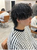 マッシュウルフメンズパーマスパイラルパーマツイスパ波巻き