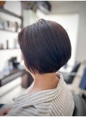 キレイショートボブ×ハリ艶復活カラー