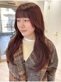 【MONA】韓国ヘア/ワインレッド/レイヤーカット