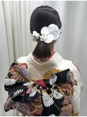 振袖×ローポニー/参列ヘア/ボブ/ヘアセット/アップヘア