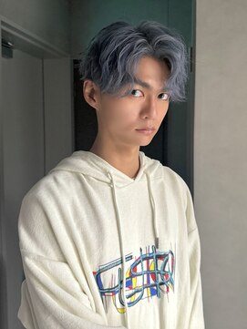 ソル 栄矢場町(SOL) ブルーシルバー/ブルーカラー/メンズハイトーン/名古屋美容院