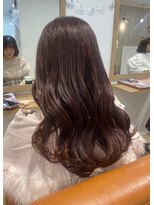 リジェール 金山店 ボルドーブラウン/巻き髪/シースルー/韓国/金山/暖色カラー