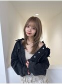 美髪/ワイドバング/外ハネボブ/ホワイトブロンド[名古屋駅/名駅]