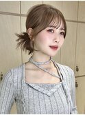外ハネボブイメチェンヘアスタイルミディアムレイヤーharuhi
