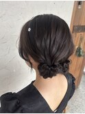 ゆるっとツインシニヨン