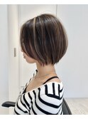 天神大名顔周りレイヤーカットミディアムボブタッセルボブ今泉