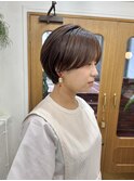 ホワイトグレージュ/ミニウルフ/チェリーブラウン/丸型/恵比寿