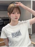 面長さんに特におすすめ/シースルーぱっつん前髪