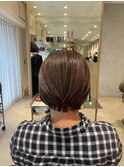 白髪ぼかしショートボブ