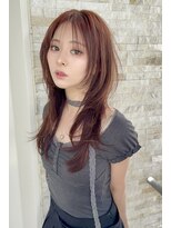 レミエ ダイカンヤマ(lemiie) チェリーピンクハッシュカット/ レイヤーカット 韓国レイヤー