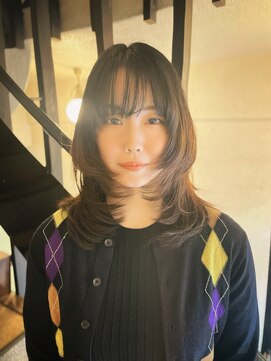 ピエスデシュブー(piece des cheveux) くびれセミディ小顔顔まわりレイヤー