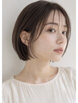 ラベストオイケ(LOVEST OIKE)&nbsp;【LOVESTOIKE】ナチュラル耳掛けボブ×ダークグレージュ