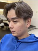 ブリーチなしダブルカラーセンターパートハイトーン