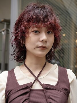 ノラ シブヤ(NORA) 小顔ミディアムパーマミディアムデジタルパーマボブパーマ前髪