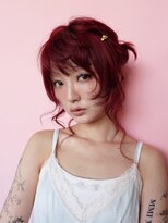 アルバム 新宿(ALBUM SHINJUKU)&nbsp;ワインレッドレイヤーセミロング_F2027