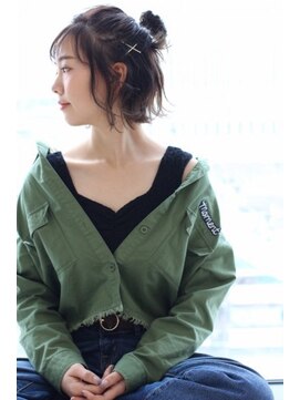 ピーディーフィノ 大通(PD fino) ボブ ハーフアップアレンジ