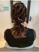 結婚式ポニーテール ドレスヘア 二次会 パーティーブライダル