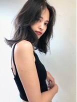 ノク(nok)&nbsp;カーキグレージュ_ボブルフフェザーバングネオウルフ