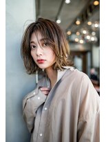 オースティン 門前仲町(AUSTIN)&nbsp;大人かわいい前髪セシルカットココアブラウンフリンジウェーブ