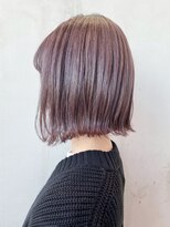 アイティー バイ アルバム 中野店(IT by ALBUM)&nbsp;ピンクボブ_ホワイトアッシュエアリーミディ_ba310832