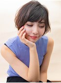 フェザーバング大人かわいい小顔ショート#マロンベージュ 0803