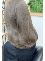 【ブリーチなし】アッシュベージュ　透明感　アッシュ　ベージュ