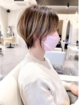 ヴィサージュタイム(VISAGE thyme) 丸みショートボブ/マッシュショート/ハイライト