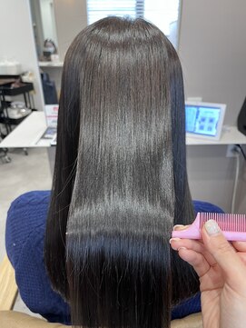 グロウ バイ フェイス(GLOW by face) 髪質改善ストレート 透明感カラー ダークグレージュ