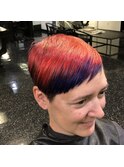 Vivid color for Pixie Cut