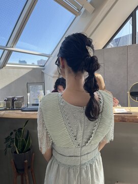 ロンド 表参道店(Lond) ふわふわポニー編みおろし