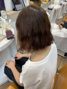 スノードロップ 高円寺店(Snowdrop) デザインカラー/レイヤーカット/ウェットヘア/オリーブベージュ