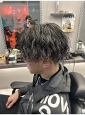 ホワイトメッシュ/ツイストスパイラル/メンズパーマ