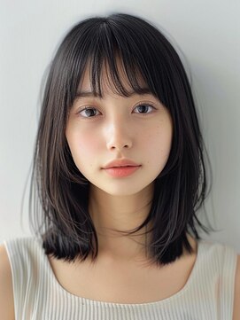 レヴ 草加店(LEV.) イメチェン　外はね　ボブ　美髪　ワイドバング　ブルーブラック