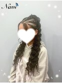 コーンロウポニーテール