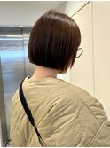 ぷつっとボブ／ベージュカラー