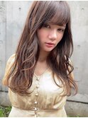 アンブレラカラー/こなれミディ/ウェーブパーマ/前髪/錦糸町