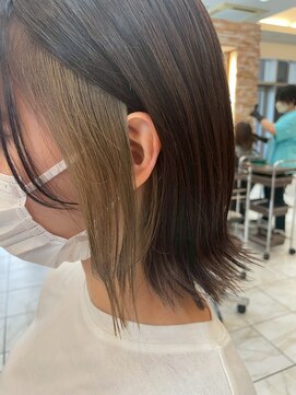 髪質改善/顔周りレイヤーカット/グレージュ[千葉/千葉駅]