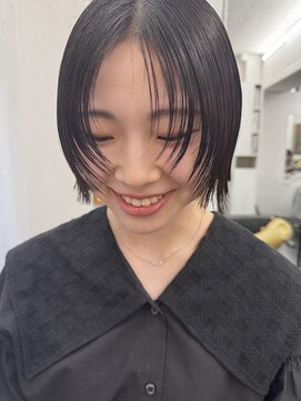 20代30代ボブレイヤーボブ顔周りレイヤー韓国風ボブハッシュボブ