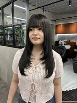 ニコ トウキョウ 渋谷(nico TOKYO)&nbsp;オリーブブラウン韓国ミディアムレイヤーウルフレイヤー