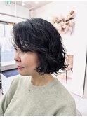 ボブパーマ/コテ巻き風パーマ/韓国風パーマ