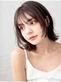 20代30代春色レイヤーボブ◎透明感アッシュ×くびれ小顔