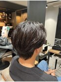 刈り上げセンターパート/波巻きツイストスパイラル/柏